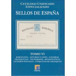 Catálogo España Edifil Especializado Tomo VI Barcelona Asturias y León Canarias