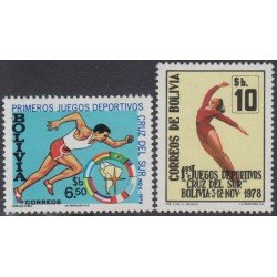 Bolivia 585/86 1979 Primeros juegos deportivos Cruz del Sur MNH Bolivia 585/86 1979 Primeros juegos deportivos Cruz del Sur MNH