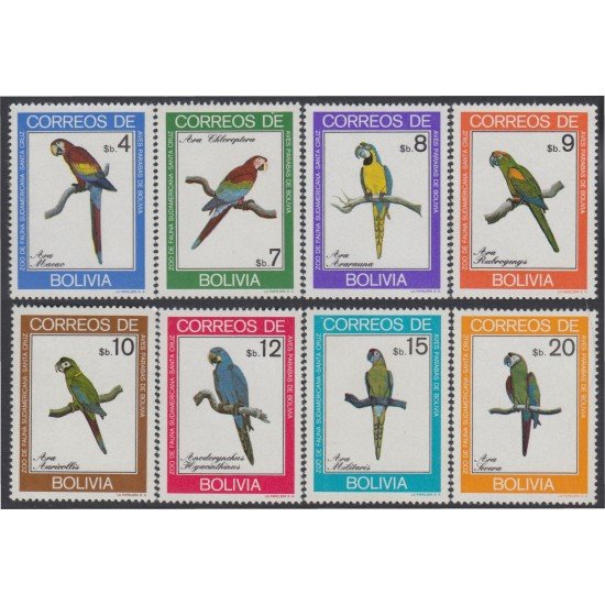 Bolivia 604/11 1981 Fauna Pájaros Birds MNH