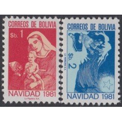 Bolivia 616/17 1981 Navidad Christmas MNH Bolivia 616/17 1981 Navidad Christmas MNH