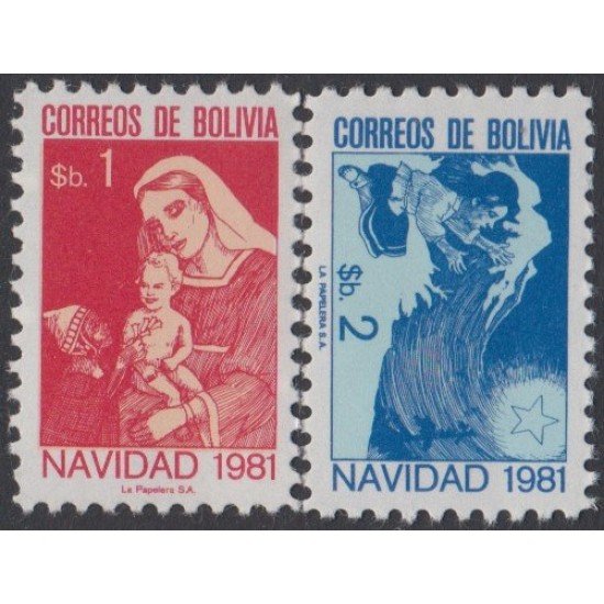 Bolivia 616/17 1981 Navidad Christmas MNH