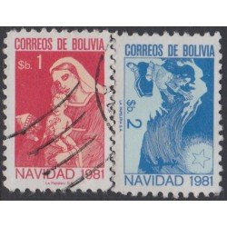 Bolivia 616/17 1981 Navidad Christmas Usado Bolivia 616/17 1981 Navidad Christmas Usado