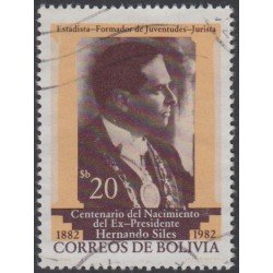 Bolivia 627 1982 100 Años del Nacimiento del ex-presidente Hernando Siles Usado Bolivia 627 1982 100 Años del Nacimiento del ex-presidente Hernando Siles Usado