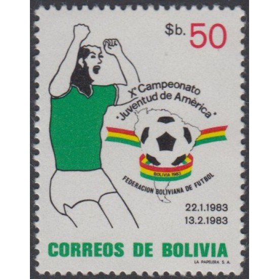 Bolivia 634 1983 Federación Boliviana de Fútbol MNH Bolivia 634 1983 Federación Boliviana de Fútbol MNH