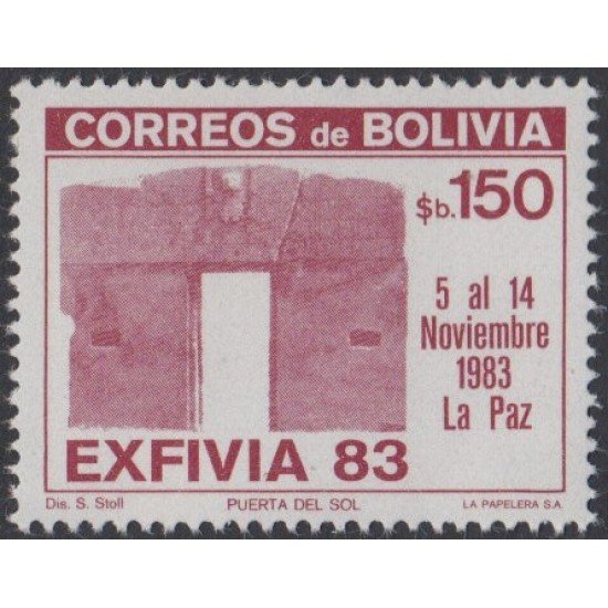 Bolivia 635 1983 EXFIVIA Exposición Filatélica Internacional MNH Bolivia 635 1983 EXFIVIA Exposición Filatélica Internacional MNH