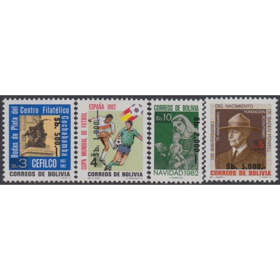 Bolivia 643/46 1984 Serie Antigua MNH Bolivia 643/46 1984 Serie Antigua MNH