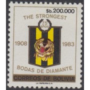 Bolivia 662 1985 75 Aniversario del Club de de Fútbol The Strongest MNH