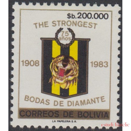 Bolivia 662 1985 75 Aniversario del Club de de Fútbol The Strongest MNH