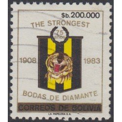 Bolivia 662 1985 75 Aniversario del Club de de Fútbol The Strongest Usado Bolivia 662 1985 75 Aniversario del Club de de Fútbol The Strongest Usado
