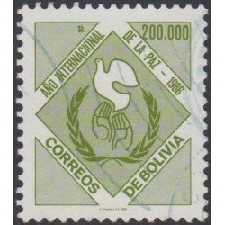 Bolivia 676 1986 50 Año Internacional de la Paz Usado Bolivia 676 1986 50 Año Internacional de la Paz Usado
