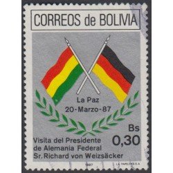 Bolivia 681 1987 Visita del Presidente de Alemania Federal Usado Bolivia 681 1987 Visita del Presidente de Alemania Federal Usado