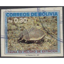 Bolivia 685a 1987 Fauna en extinción Quirquincho Sin dentar Bolivia 685a 1987 Fauna en extinción Quirquincho Sin dentar