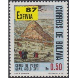 Bolivia 689 1987 Exfivia Exposición Filatélica Nacional MNH Bolivia 689 1987 Exfivia Exposición Filatélica Nacional MNH