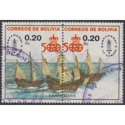 Bolivia 690/91 1987 500 Años Descubrimiento de América por Cristóbal Colón Usado Bolivia 690/91 1987 500 Años Descubrimiento de América por Cristóbal Colón Usado