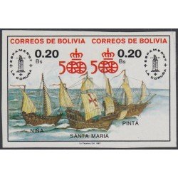 Bolivia 690/91 1987 500 Años Descubrimiento de América Cristóbal Colón SD MNH Bolivia 690/91 1987 500 Años Descubrimiento de América Cristóbal Colón SD MNH