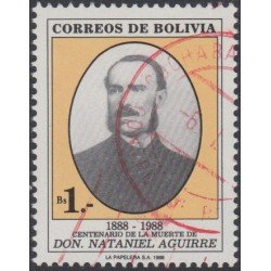 Bolivia 715 1988 100 años de la muerte Don Nataniel Aguirre Usado Bolivia 715 1988 100 años de la muerte Don Nataniel Aguirre Usado