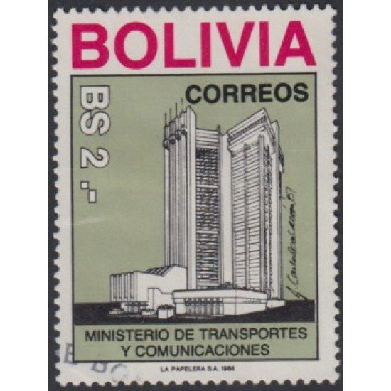 Bolivia 721 1988 Ministerio de Transporte y Comunicaciones Usado