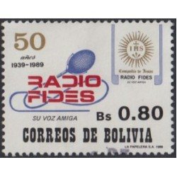 Bolivia 724 1989 50 Años de Radio Fides Usado Bolivia 724 1989 50 Años de Radio Fides Usado