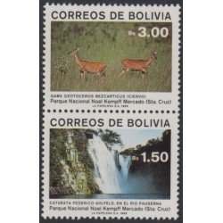 Bolivia 733/34 1989 Parque Nacional Noel KempfF Mercado MNH Bolivia 733/34 1989 Parque Nacional Noel KempfF Mercado MNH