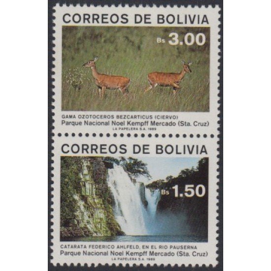 Bolivia 733/34 1989 Parque Nacional Noel KempfF Mercado MNH Bolivia 733/34 1989 Parque Nacional Noel KempfF Mercado MNH
