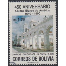 Bolivia 748 1990 Aniversario de las Villas Blancas Charcas Chuquisaca Usado Bolivia 748 1990 Aniversario de las Villas Blancas Charcas Chuquisaca Usado
