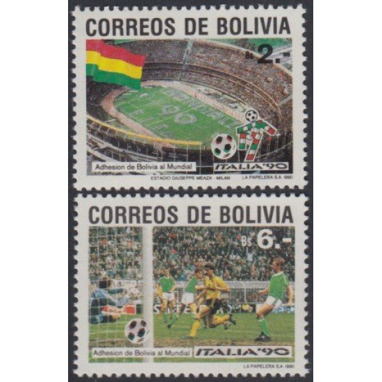Bolivia 750/51 1990 Copa Mundial de Fútbol Italia Football MNH Bolivia 750/51 1990 Copa Mundial de Fútbol Italia Football MNH