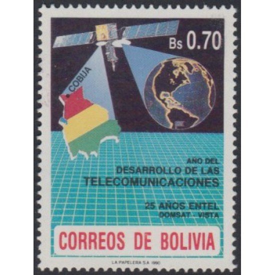 Bolivia 753 1990 Año del desarrollo de las Telecomunicaciones MNH