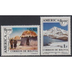 Bolivia 757/58 1990 Upaep Cordillera Real Nevado Huayno Pueblo Chipaya MNH Bolivia 757/58 1990 Upaep Cordillera Real Nevado Huayno Pueblo Chipaya MNH