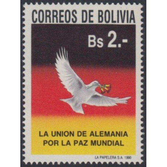 Bolivia 759 1990 La Unión de Alemania por La Paz Mundial MNH Bolivia 759 1990 La Unión de Alemania por La Paz Mundial MNH