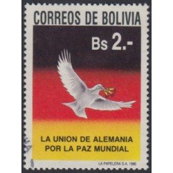 Bolivia 759 1990 La Unión de Alemania por La Paz Mundial Usado Bolivia 759 1990 La Unión de Alemania por La Paz Mundial Usado