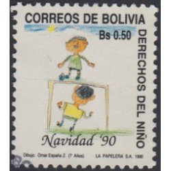 Bolivia 760 1990 Navidad Chritsmas Los derechos del niño Usado Bolivia 760 1990 Navidad Chritsmas Los derechos del niño Usado