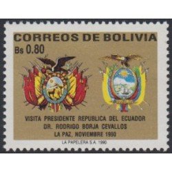 Bolivia 761 1990 Visita del Presidente de Ecuador Rodrigo Borja Cevallos MNH Bolivia 761 1990 Visita del Presidente de Ecuador Rodrigo Borja Cevallos MNH