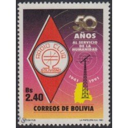 Bolivia 766 1991 50 Años de Radio Club Boliviano Usado Bolivia 766 1991 50 Años de Radio Club Boliviano Usado