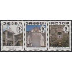 Bolivia 771/73 1991 Exposición Filatélica Internacional Museos MNH Bolivia 771/73 1991 Exposición Filatélica Internacional Museos MNH