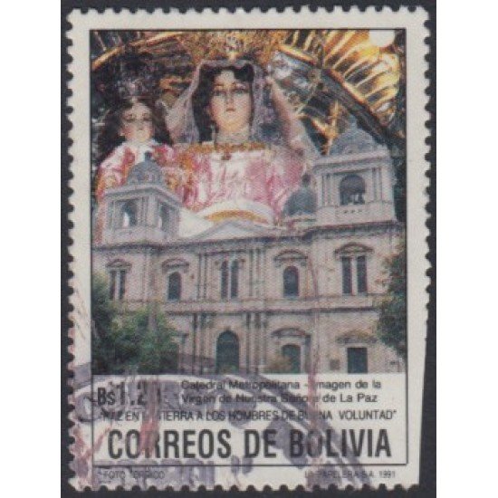 Bolivia 775 1991 Catedral Metropolitana Virgen de Nuestra Señora de la Paz Usado Bolivia 775 1991 Catedral Metropolitana Virgen de Nuestra Señora de la Paz Usado