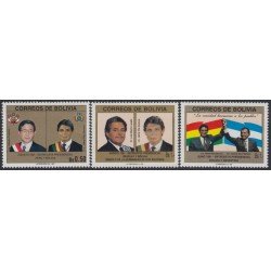Bolivia 776/78 1991 Alberto Fujimori Luis Lacalle Carlos Saú Jaime Paz MNH Bolivia 776/78 1991 Alberto Fujimori Luis Lacalle Carlos Saú Jaime Paz MNH