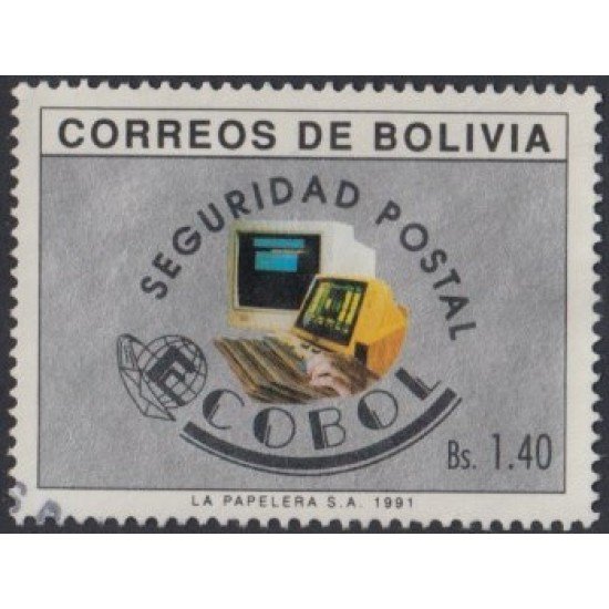 Bolivia 783 1991 Seguridad Postal Ecobol Usado Bolivia 783 1991 Seguridad Postal Ecobol Usado