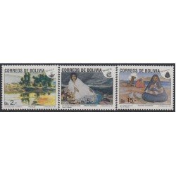 Bolivia 784abc 1991 Navidad Christmas Daniel Pena Cecilio Guzmán MNH Bolivia 784abc 1991 Navidad Christmas Daniel Pena Cecilio Guzmán MNH