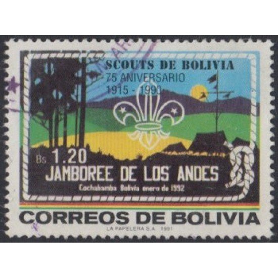 Bolivia 785 1992 75 Años de los scouts de Bolivia Jamboree de los Andes Usado Bolivia 785 1992 75 Años de los scouts de Bolivia Jamboree de los Andes Usado