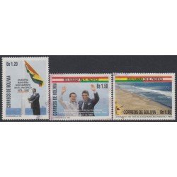 Bolivia 786/88 1992 Presidentes Jaime Paz Zamora y Alberto Fujimori Usado Bolivia 786/88 1992 Presidentes Jaime Paz Zamora y Alberto Fujimori Usado