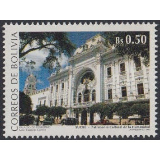 Bolivia 791 1992 Palacio de Gobierno Sucre Patrimonio MNH
