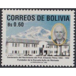 Bolivia 792 1992 Centenario del nacimiento del Prof. Elizardo Pérez MNH Bolivia 792 1992 Centenario del nacimiento del Prof. Elizardo Pérez MNH