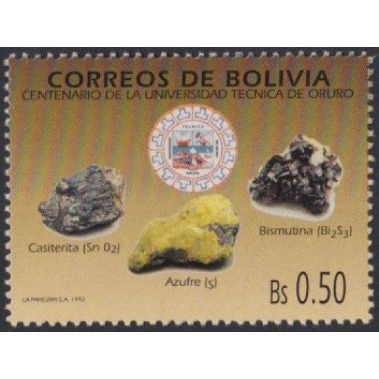 Bolivia 800 1992 Centenario del a Universidad Técnica de Oruro MNH Bolivia 800 1992 Centenario del a Universidad Técnica de Oruro MNH