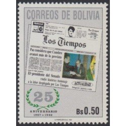Bolivia 801 1992 25 Aniversario del periódico Los Tiempos MNH Bolivia 801 1992 25 Aniversario del periódico Los Tiempos MNH