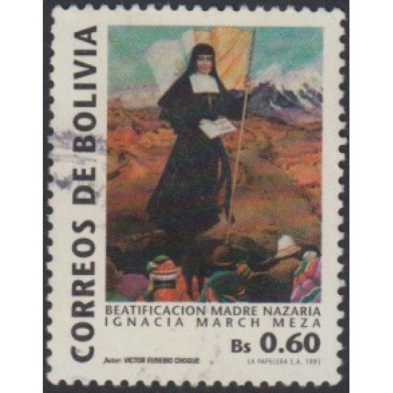 Bolivia 817 1993 Beatificación Madre Nazaria Ignacia March Meza Usado Bolivia 817 1993 Beatificación Madre Nazaria Ignacia March Meza Usado