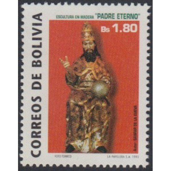 Bolivia 818 1993 Escultura en Madera Padre Eterno MNH Bolivia 818 1993 Escultura en Madera Padre Eterno MNH