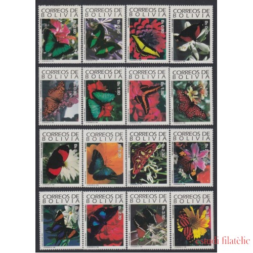 Bolivia 820/35 1993 Mariposas Butterflys MNH