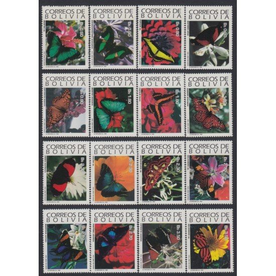 Bolivia 820/35 1993 Mariposas Butterflys MNH Bolivia 820/35 1993 Mariposas Butterflys MNH