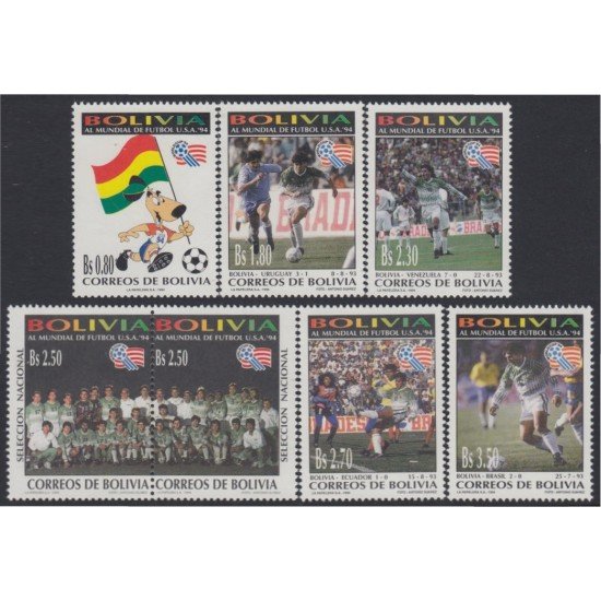 Bolivia 856/62 1994 Copa del mundo de Fútbol Football MNH Bolivia 856/62 1994 Copa del mundo de Fútbol Football MNH
