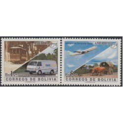 Bolivia 882/83 1994 América Upaep Transporte Postal MNH